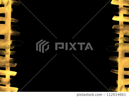 Gold-like watercolor background illustration on black background 112014661