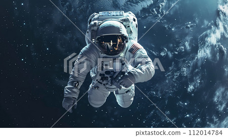 漂浮在太空中的太空人 漂浮在太空中的太空人 112014784