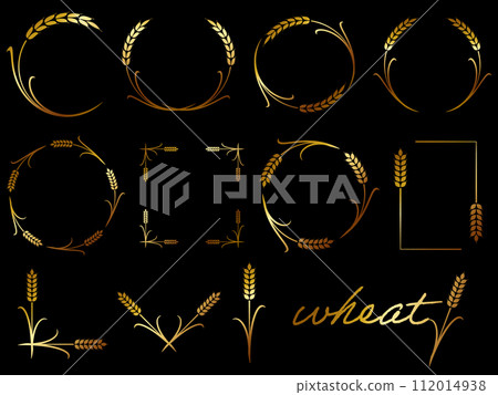 小麥裝飾框套裝金 112014938