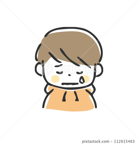 Illustration of a crying boy Illustration of a crying boy 112015483
