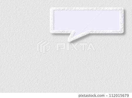 Simple white speech bubble background square 112015679