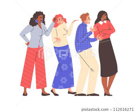 Animated group discussion vector illustration Animated group discussion vector illustration 112016271