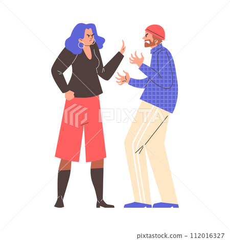 Couple arguing vector illustration 112016327