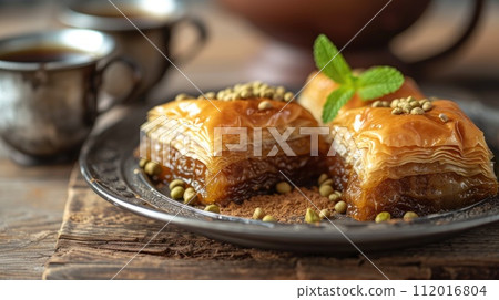 Close-up of Gourmet Baklava 112016804