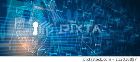 Cyber security and information or network protection. Future cyber technology web services for business and internet project 112016887