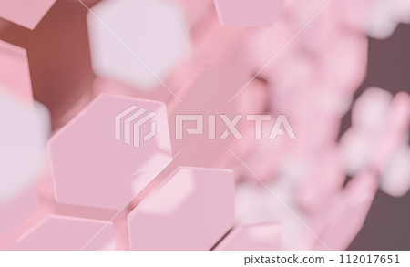 CG Hexagon Many floating hexagons 112017651