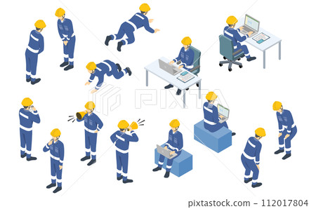 Isometric illustration: worker 4 112017804