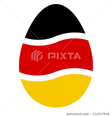 Easter egg, stylized pattern color of Germany flag de Easter egg, stylized pattern color of Germany flag de 112017939