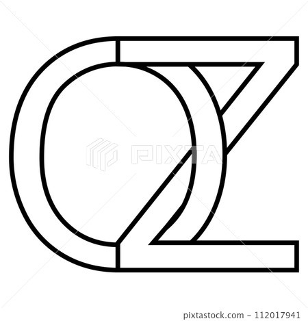 Logo sign oz, zo icon double letters logotype z o Logo sign oz, zo icon double letters logotype z o 112017941