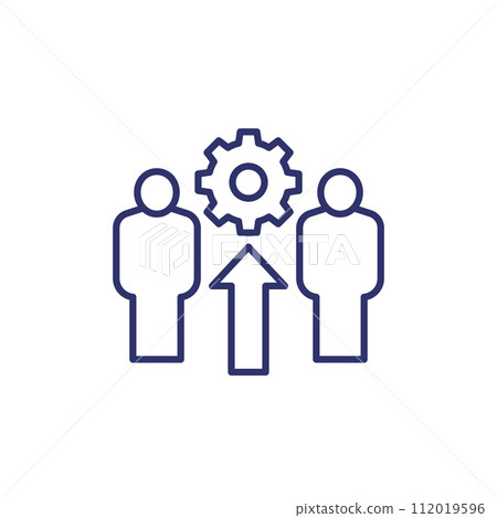 labor efficiency icon, line vector 112019596