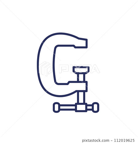 clamp line icon on white 112019625