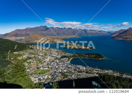 Views of Queenstown from the top of the Skyline Gondola 112019684