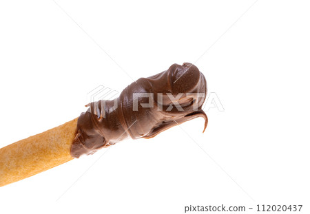 stick with chocolate cream isolated 112020437