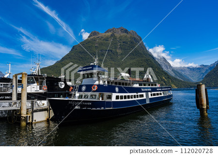 Cruise ship on Milford Sound Cruise ship on Milford Sound 112020728