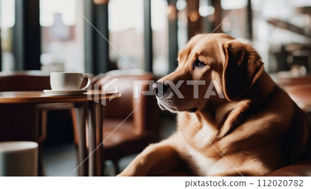 dog in the cafe dog in the cafe 112020782