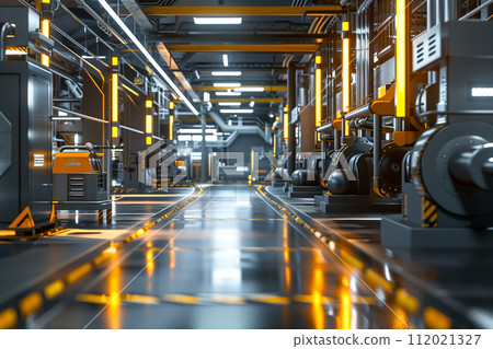 Future industries 3D images, industrial technology concept. 112021327