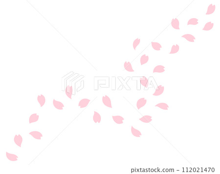 粉紅色櫻花暴風雪插畫 112021470