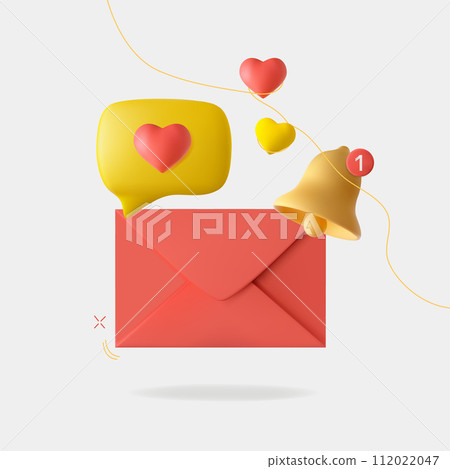 Social media and communication concept with 3d chat icon. Vector illustration. Social media and communication concept with 3d chat icon. Vector illustration. 112022047