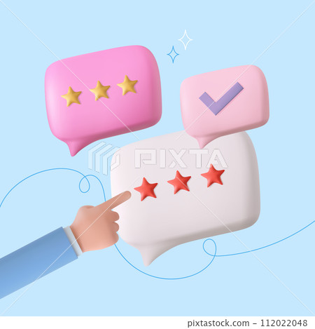 Social media and communication concept with 3d chat icon. Vector illustration. Social media and communication concept with 3d chat icon. Vector illustration. 112022048