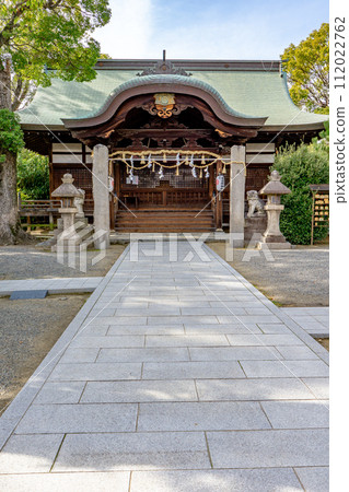 大阪府守口市金田町的對馬部神社（平安分娩、育兒的守護神）參拜殿 112022762