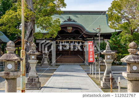 大阪府守口市金田町的對馬部神社（平安分娩、育兒的守護神）參拜殿 112022767