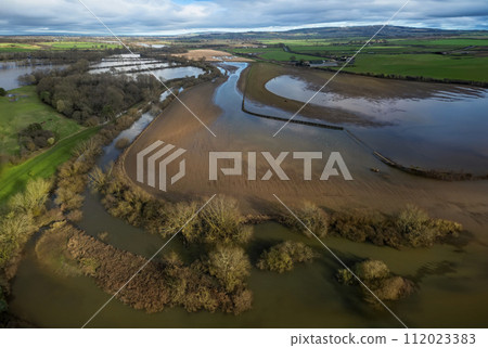 Flooded Farmland - North Yorkshire - United Kingdom 112023383