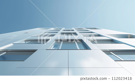 AI-generated content. Futuristic Urban Elegance Modern Building Concept 112023418