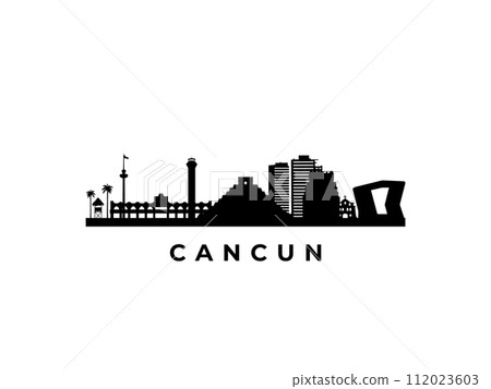 Vector Cancun skyline.  112023603