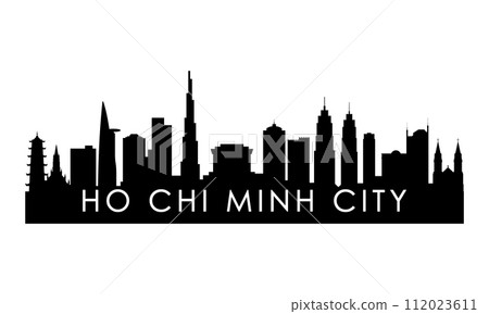 Ho Chi Minh City skyline silhouette. Ho Chi Minh City skyline silhouette. 112023611