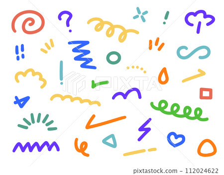 Hand drawn geometric material set 112024622