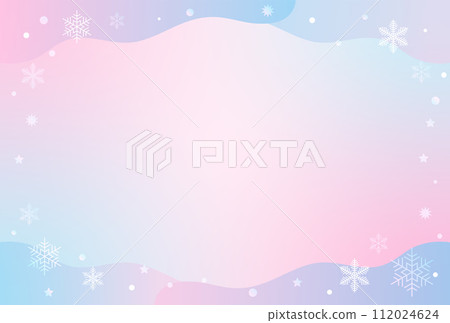 Winter pop wave pink and light blue gradation background Winter pop wave pink and light blue gradation background 112024624