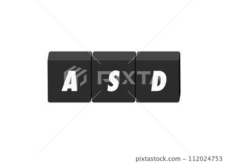 ASD letters and black blocks - simple autism spectrum disorder image design material 112024753