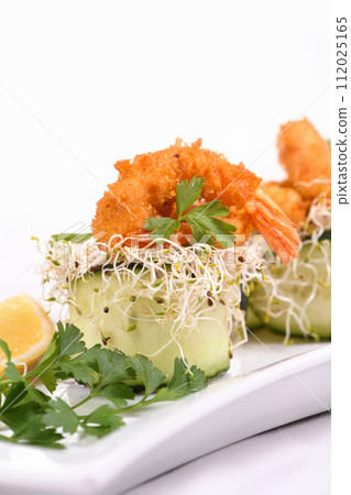 Cucumber and shrimp appetizer Cucumber and shrimp appetizer 112025165