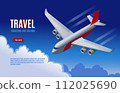 Travel and tourism. Buy or book tickets online. Tourist and business flights around the world. Isometric vector illustration on isolated background 112025690