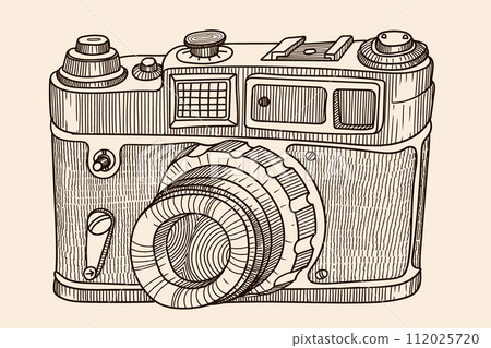 Photo camera vector drawing 112025720