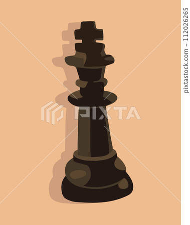 Vector isolated illustration of chess piece king. 112026265