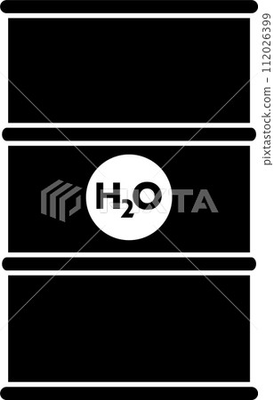 Metal Barrel with Water Icon. Vector Illustration. 112026399