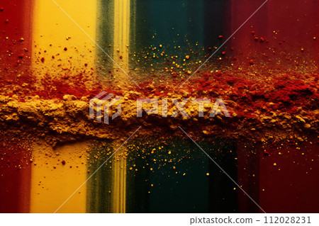 Abstract Splattered Paint Texture. African American History or Black History Month concept 112028231