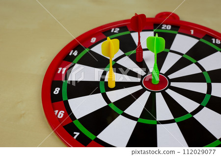 Magnetic dart in the center of target 112029077