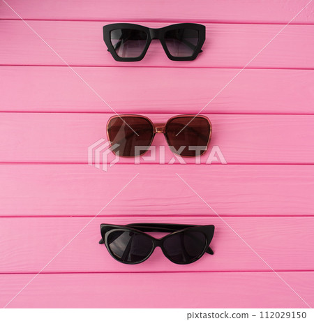 Summer abstract background mockup sunglasses fashionable 112029150