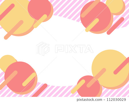 Geometric pattern background with circular wave border, warm colors Geometric pattern background with circular wave border, warm colors 112030029