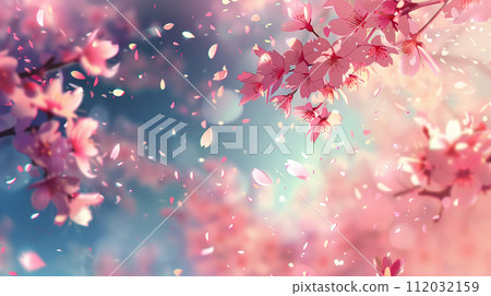 飄落的櫻花花瓣背景圖片 飄落的櫻花花瓣背景圖片 112032159