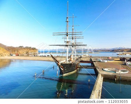 拍攝北海道江差町海陽丸博物館早春風光 拍攝北海道江差町海陽丸博物館早春風光 112033035