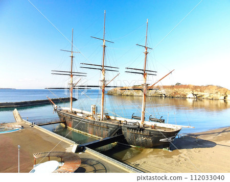 拍攝北海道江差町海陽丸博物館早春風光 拍攝北海道江差町海陽丸博物館早春風光 112033040