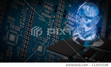 The Head Bust on pub Board background 3d rendering. 112033106