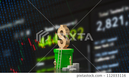 The Dollar icon in plant for Business concept 3d rendering. The Dollar icon in plant for Business concept 3d rendering. 112033116