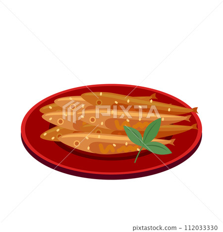 Illustration of osechi rice cultivation Illustration of osechi rice cultivation 112033330