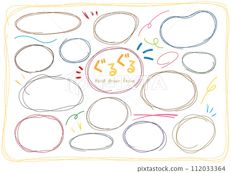 Guruguru pen touch graffiti line frame/dark color 112033364