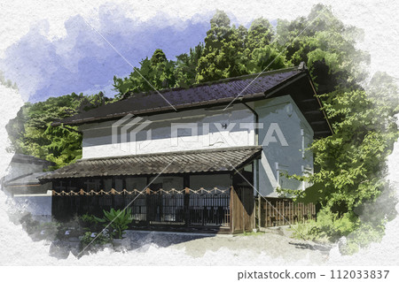 Watercolor painting style, Toyama Citizen Folk Art Village, Medicine Museum, Former Mitsuda Family Storehouse, Toyama City, Toyama Prefecture 112033837