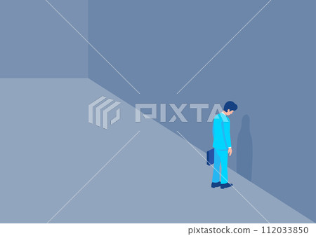 businessman hitting a wall 112033850